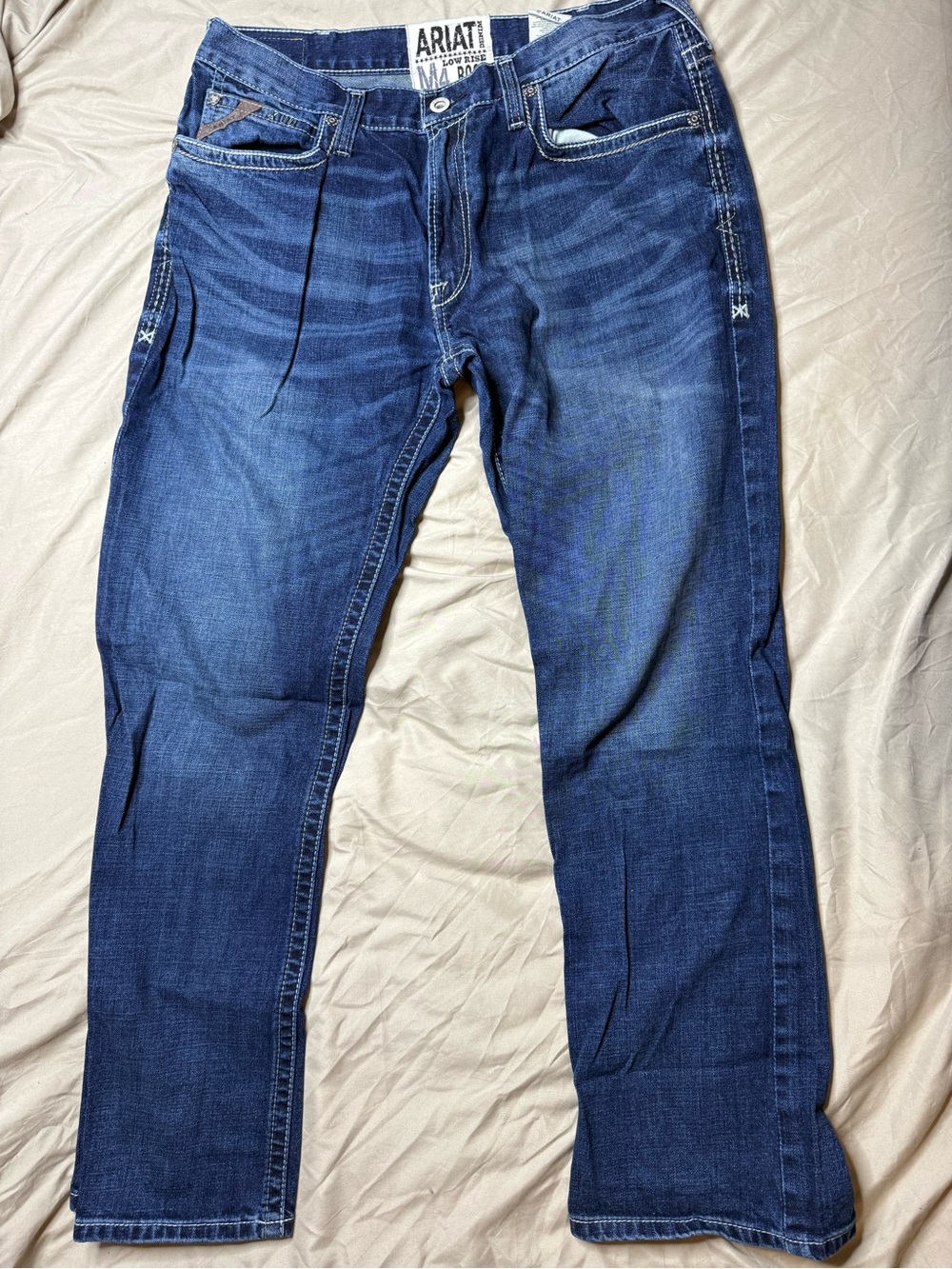 Ariat M4 Low Rise Boot Men's Dark Blue Straight Leg Jeans 36/32